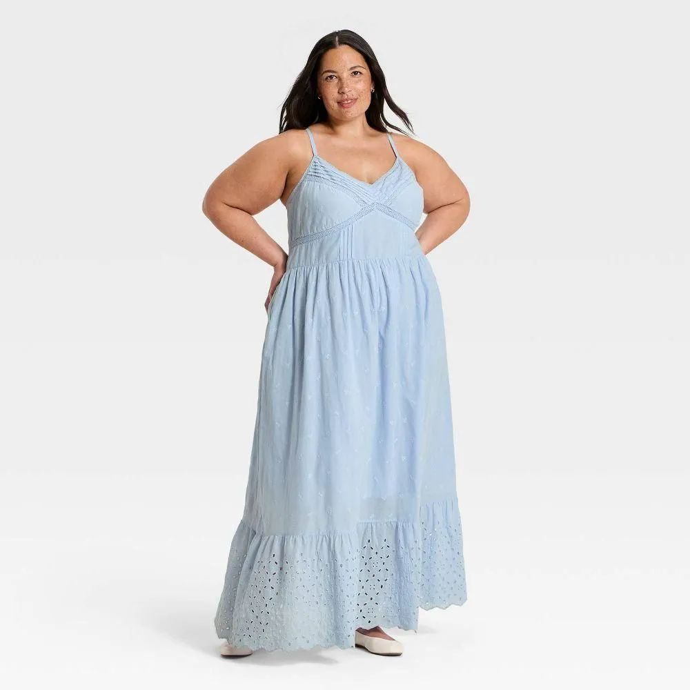 New without Tags - Women's Cami Midi Sundress - Universal Thread Light Blue XXL