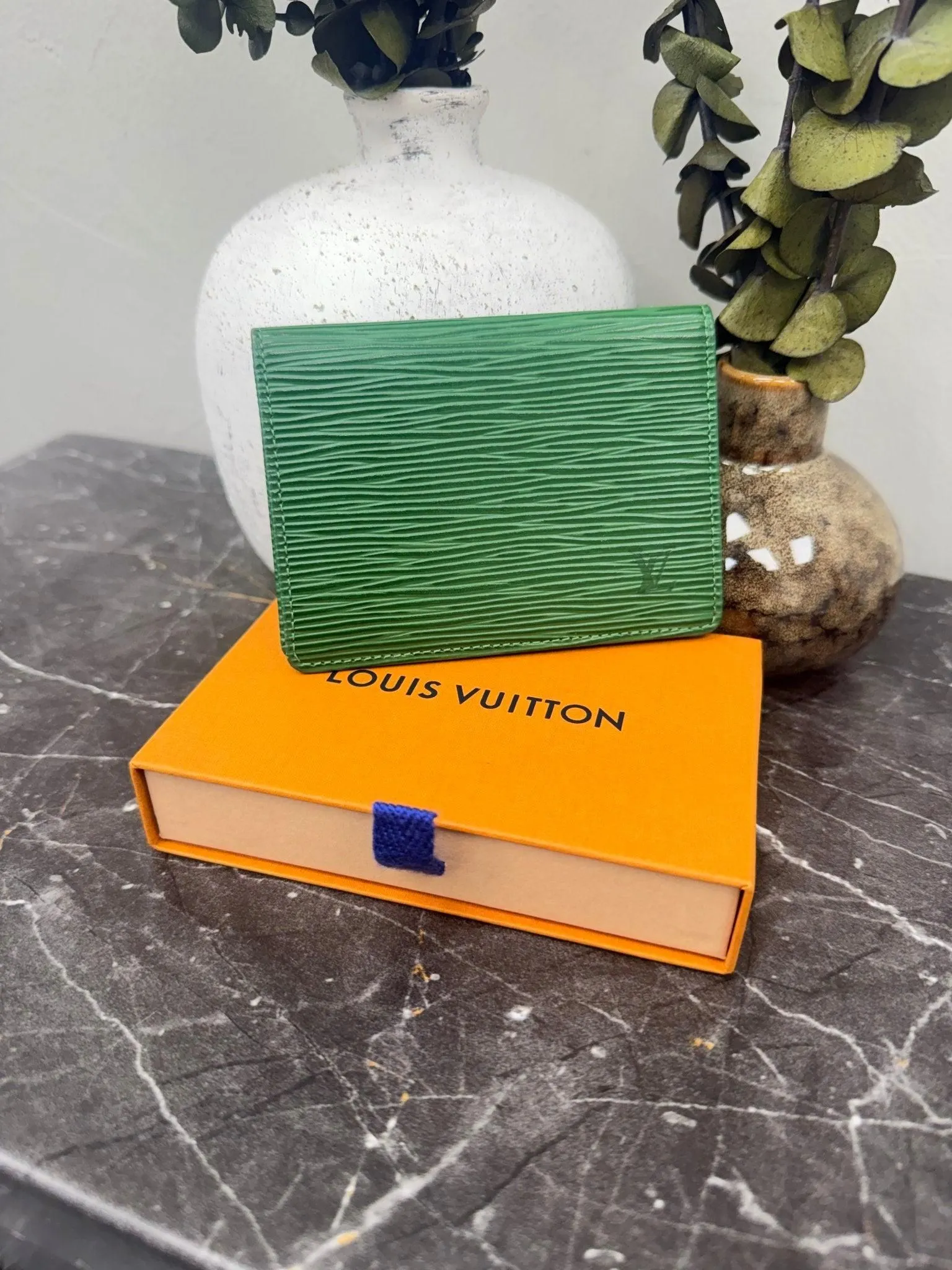 Louis Vuitton Green Epi Leather ID Case