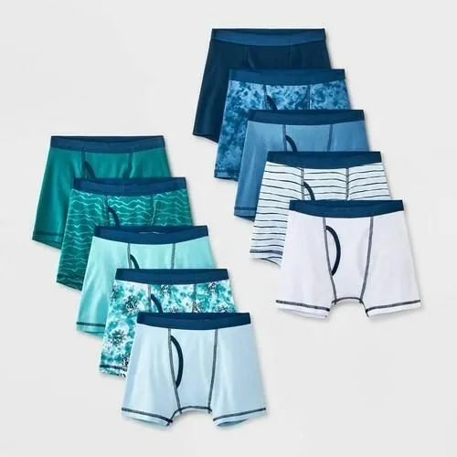 Boys' 10pk Tie Dye Boxer Briefs - Cat & Jack™ Green S