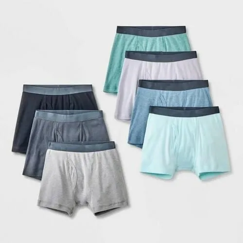 Boys' 7pk Boxer Briefs - Cat & Jack™ Heather Blue/Gray M