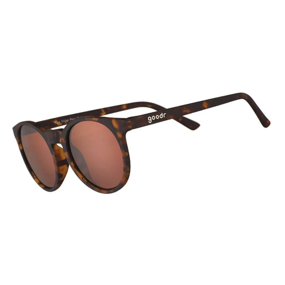 New without Tags - goodr Adult Nine Dollar Pour Over Plastic Round Sunglasses - Brown