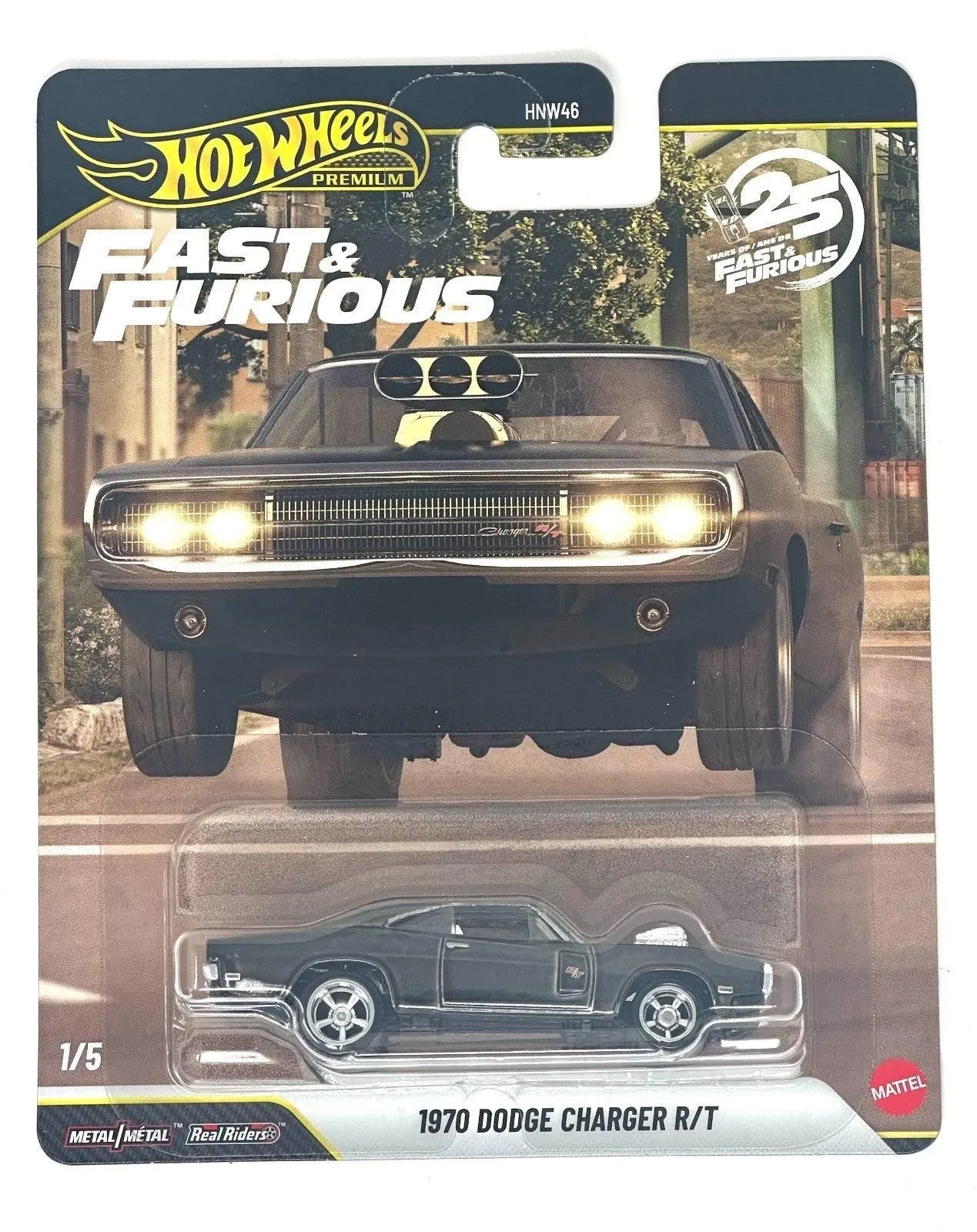 Hot Wheels Fast and Furious 25th Anniversary 1970 Dodge Charger R/T Chase Diecast Model Car
