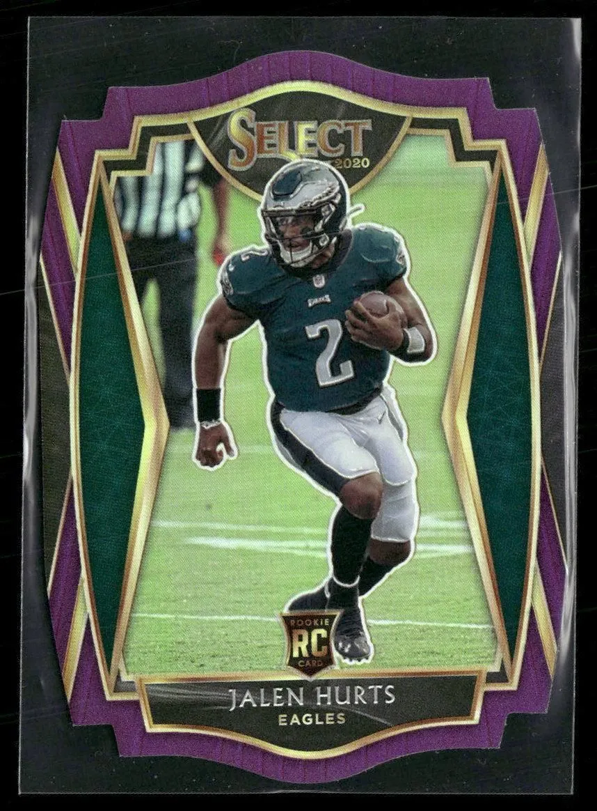 2020 Panini Select Purple Prizm Die Cut Jalen Hurts RC #150