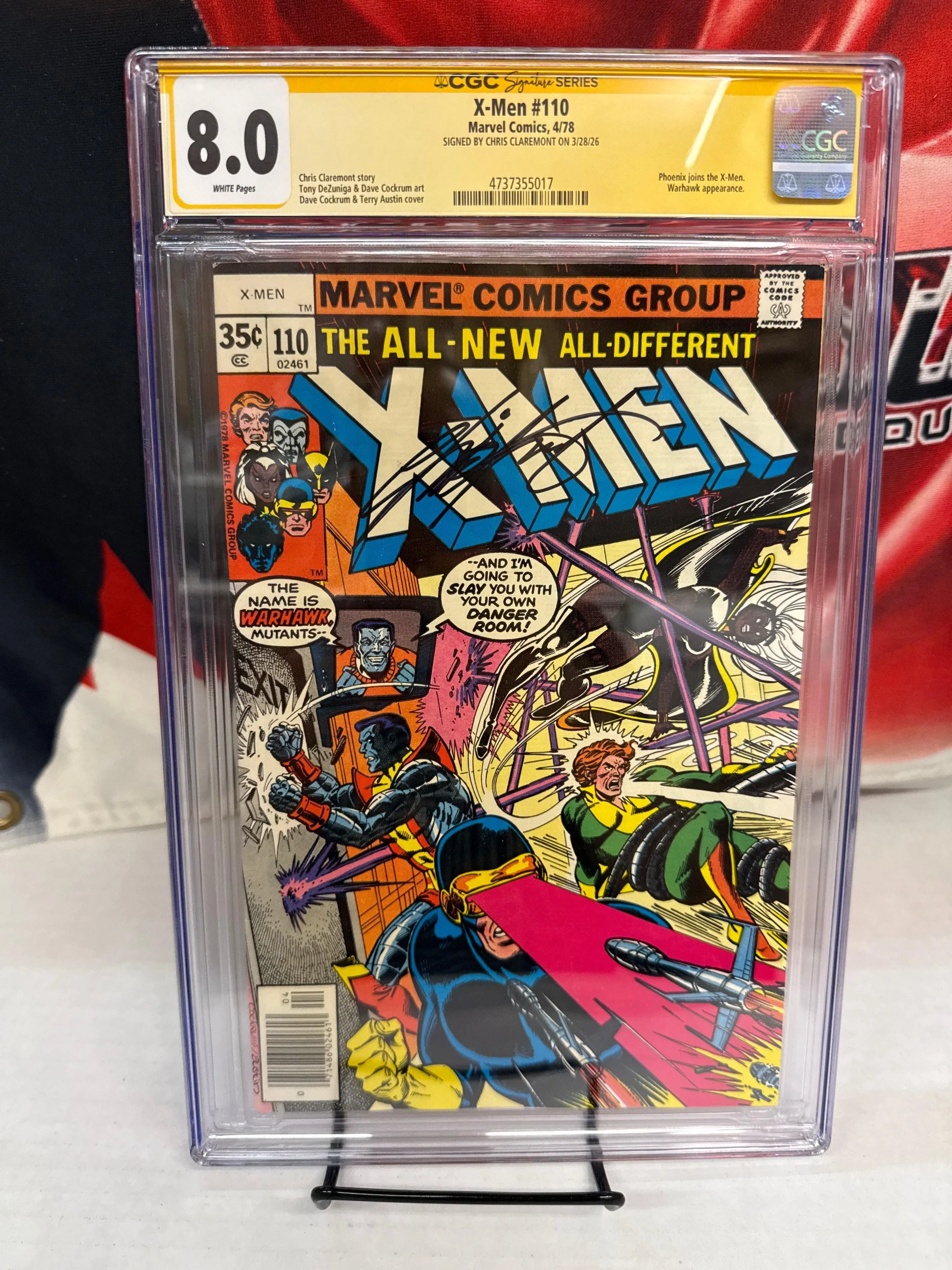 PHOENIX JOINS X-MEN #110 CGC 8.0 SS Chris Claremont Signed Marvel 1978 cross posted
