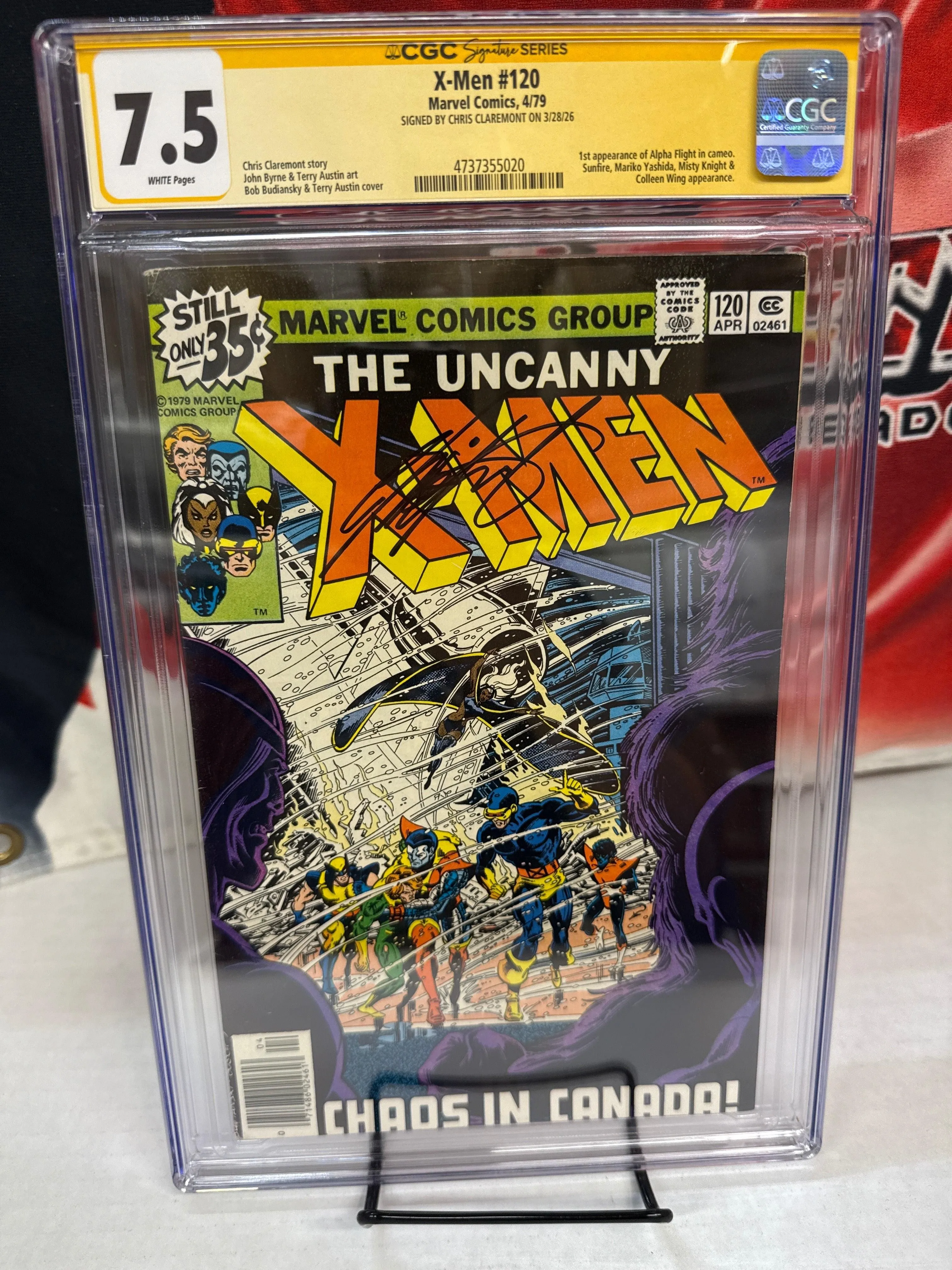 Uncanny X-Men #120 CGC 7.5 SS signed Chris Claremont cross posted