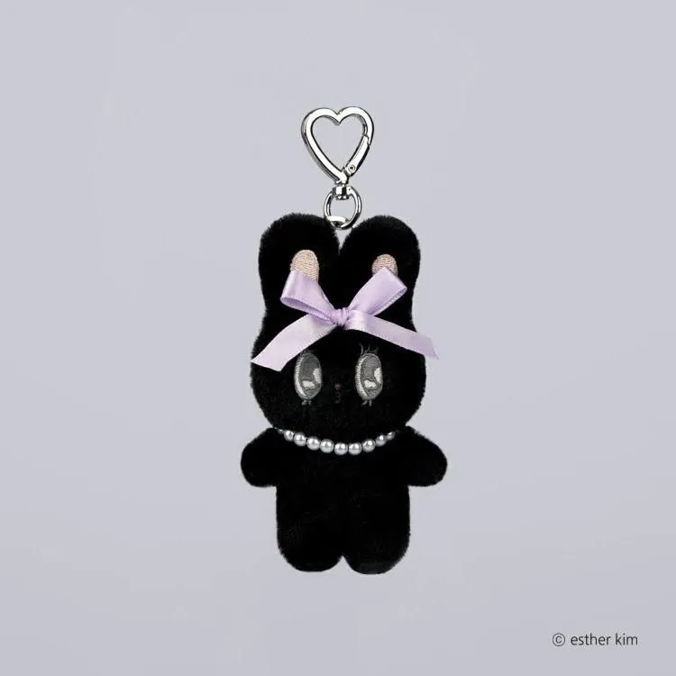 Esther Bunny Black Edition Necklace Plush Mascot