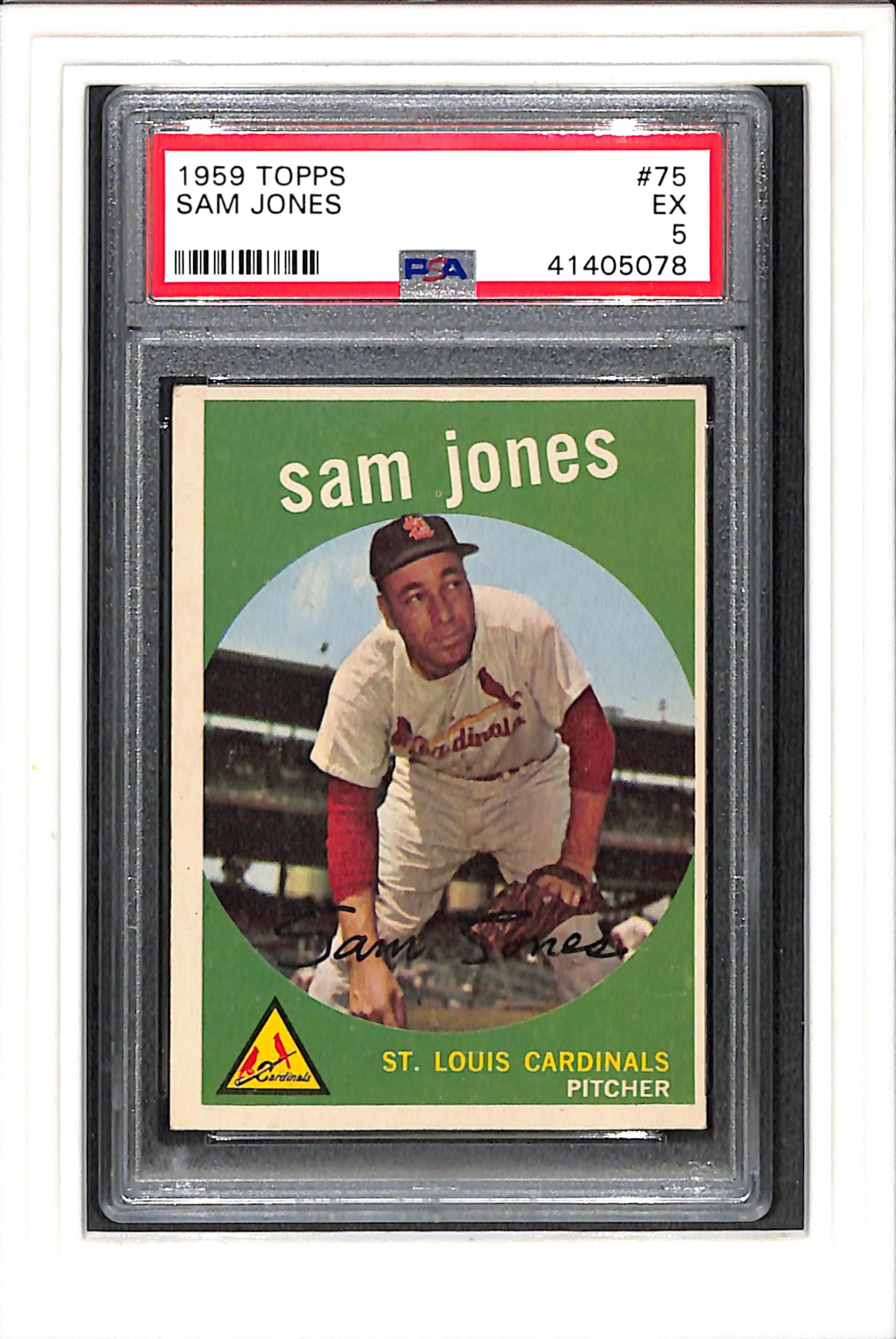 1959 Topps #75 Sam Jones PSA 5 SN 41405078