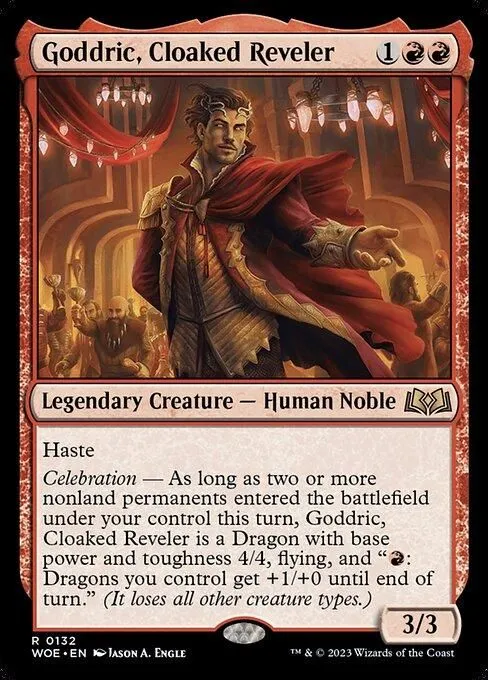 WOE, Goddric, Cloaked Reveler, Standard, 132, R, Near Mint, (Foil), EN