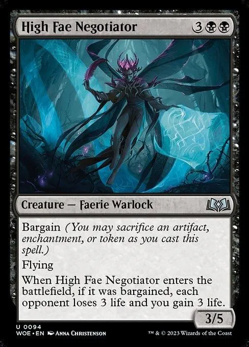 WOE, High Fae Negotiator, Standard, 94, U, Near Mint, (Foil), EN