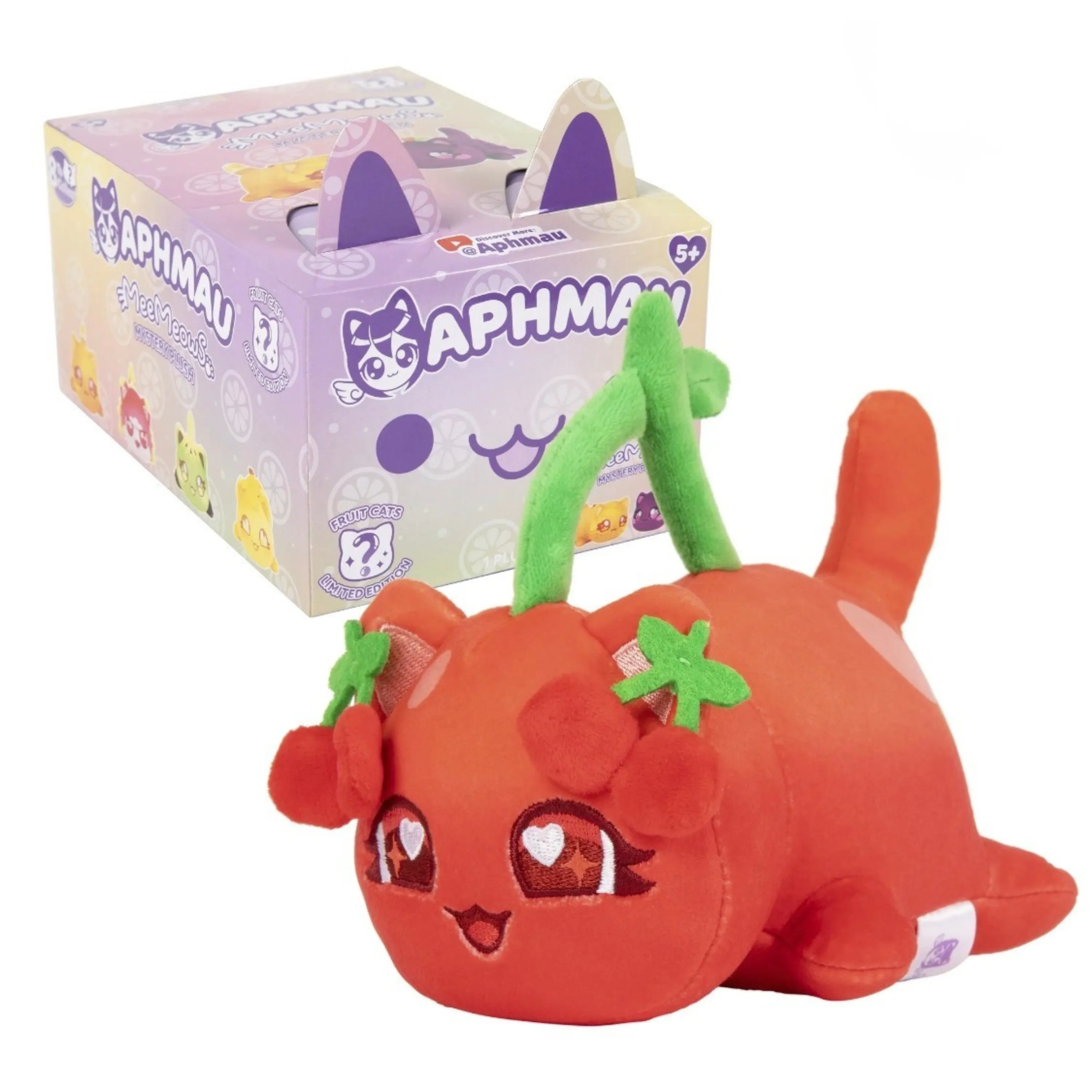 Aphmau MeeMeow 6” Cherry Cat, Fruit Cats, Limited Edition: Sealed NWT