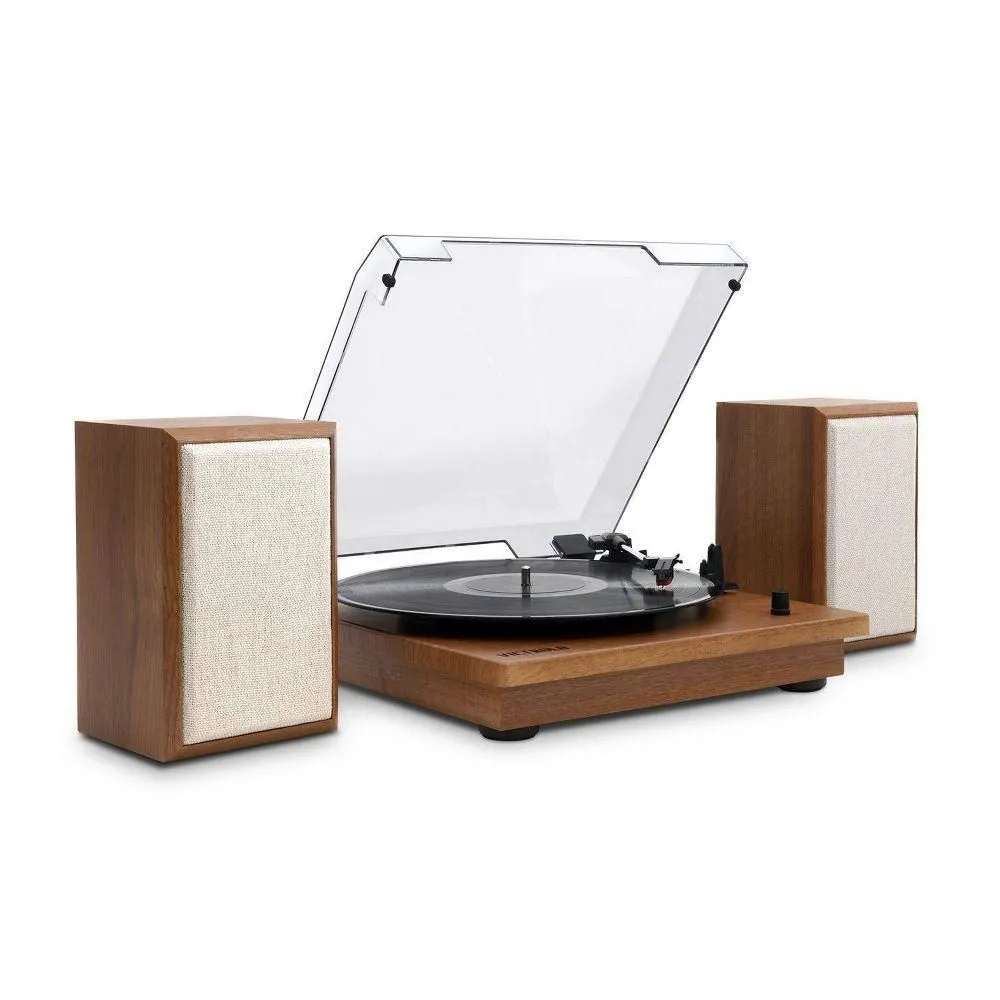 Open-box - Victrola The Kingfield Bluetooth Record Player Shelf System with Bookshelf