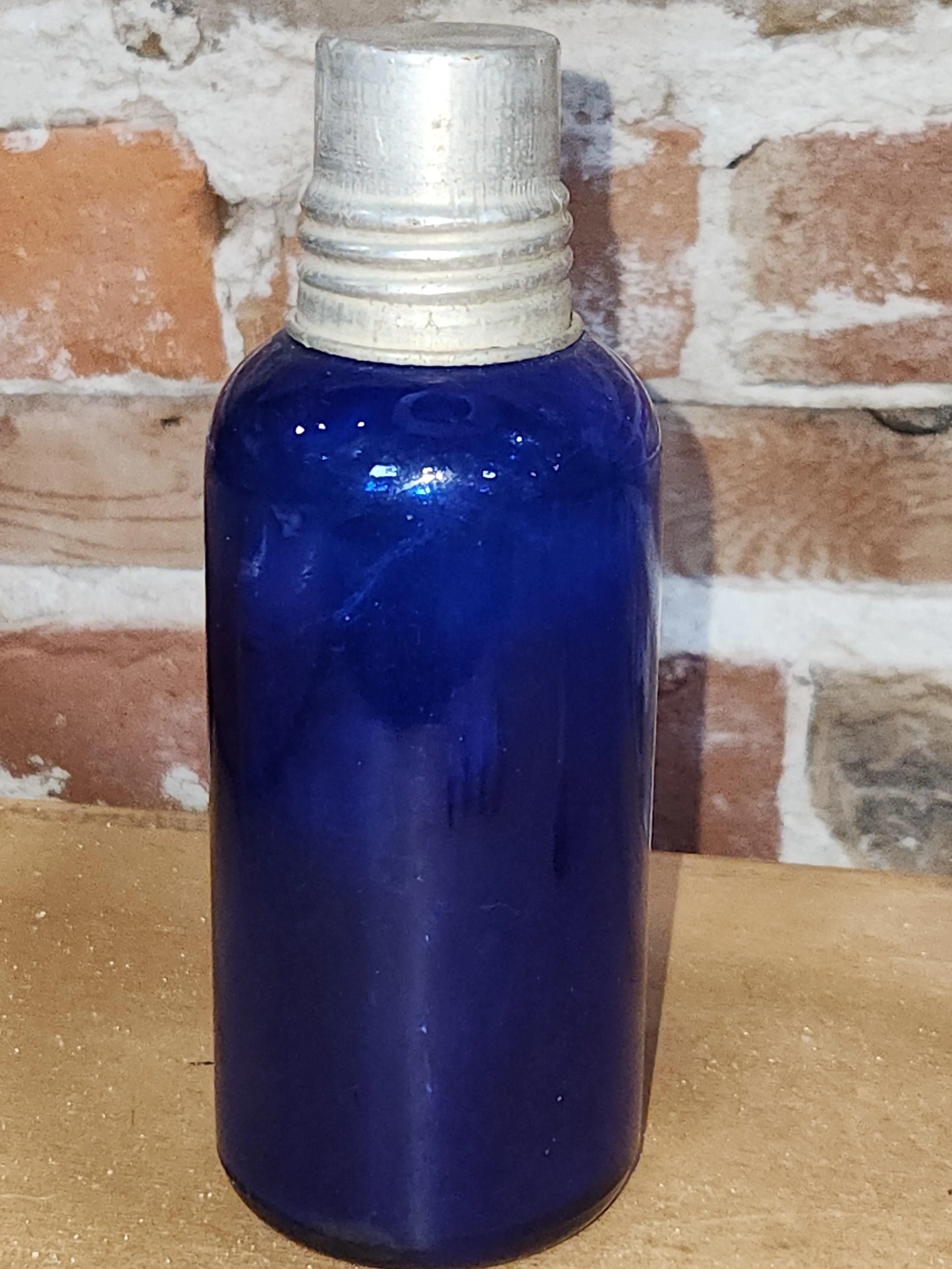 Vintage Medicine Bottle Cobalt Blue Glass vmb2
