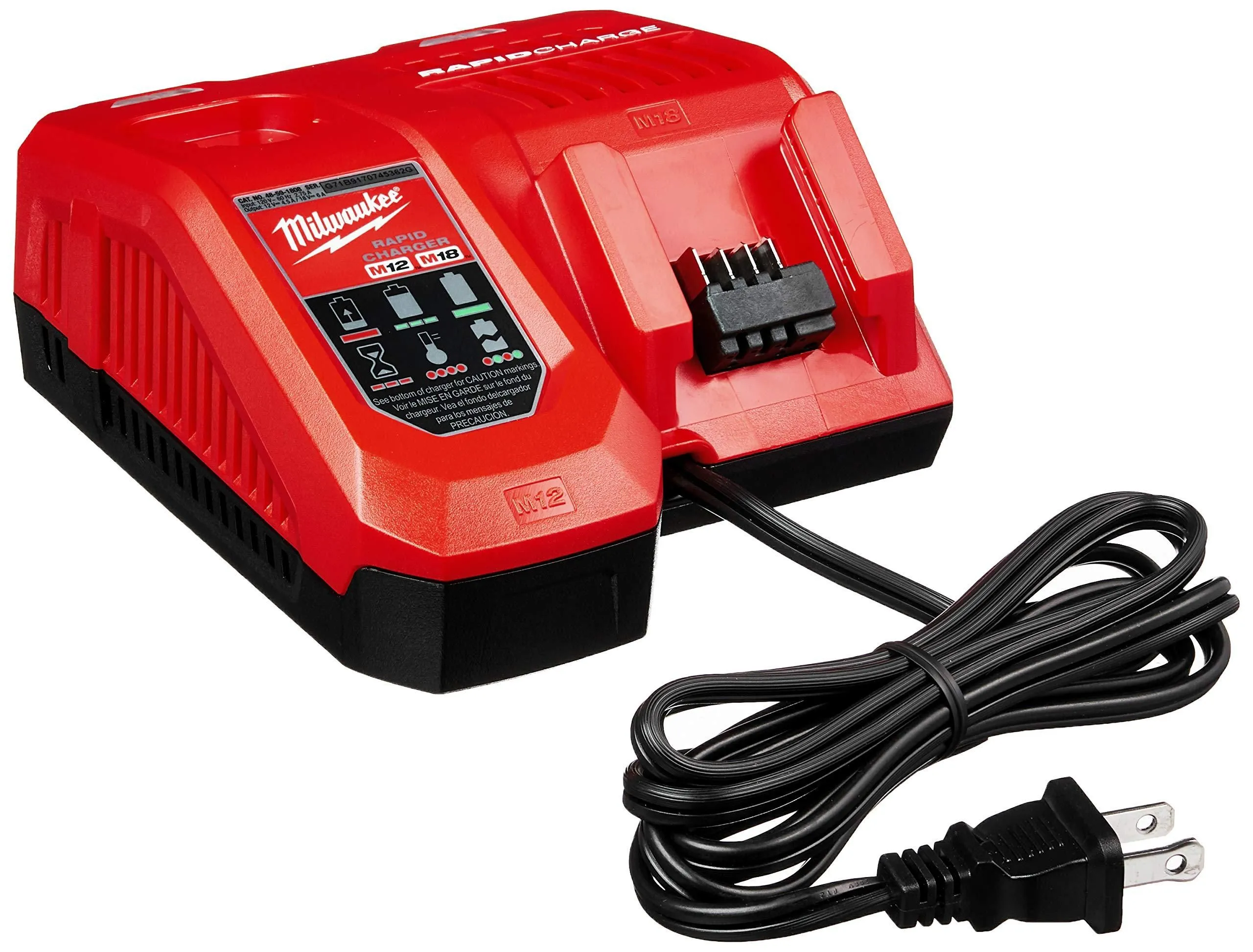 Milwaukee 48-59-1808 M12 and M18 Multi-Voltage Rapid Charger