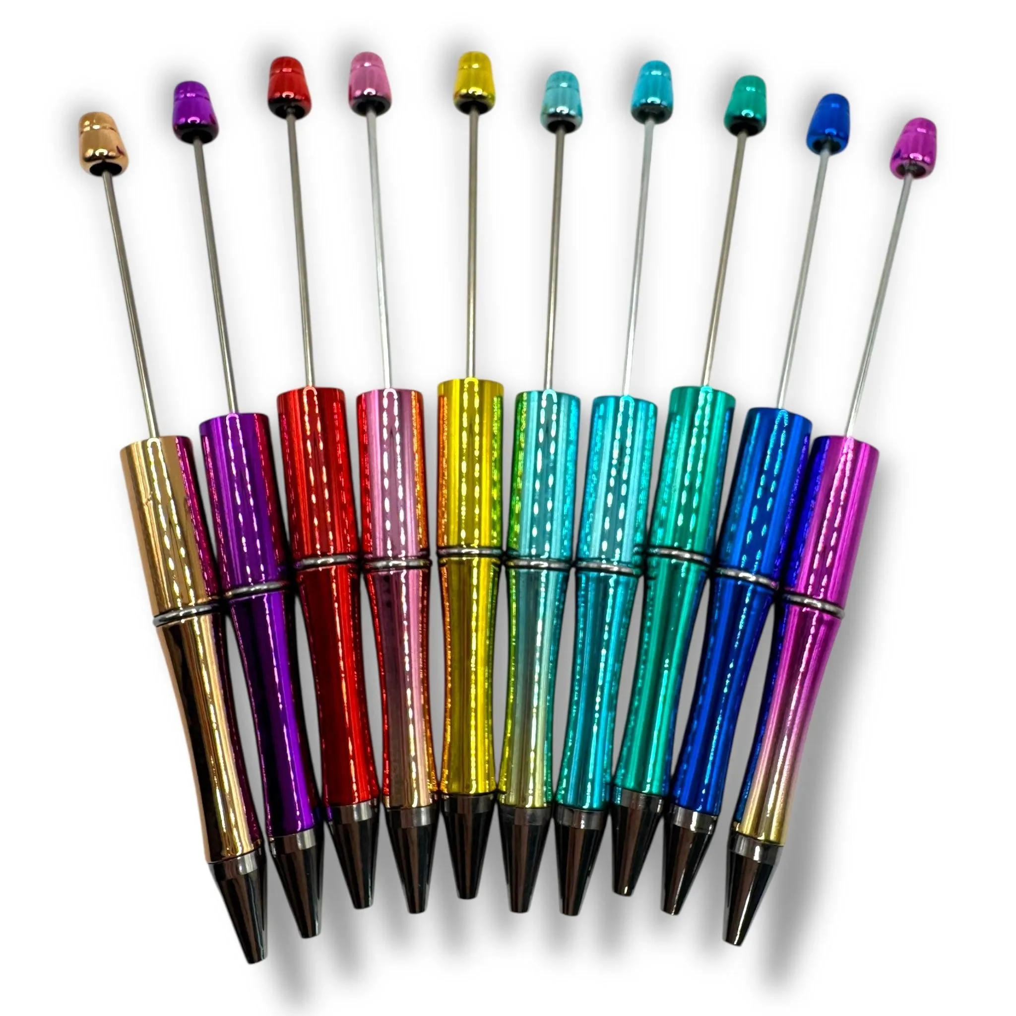 Metallic Color Plastic Beadable Pens- 10 pc. packs