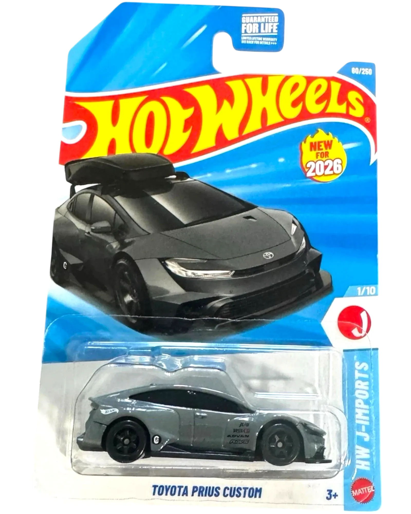 Hot Wheels Toyota Prius Custom JDM Grey 1:64 Die-Cast HW J-Imports #60/250