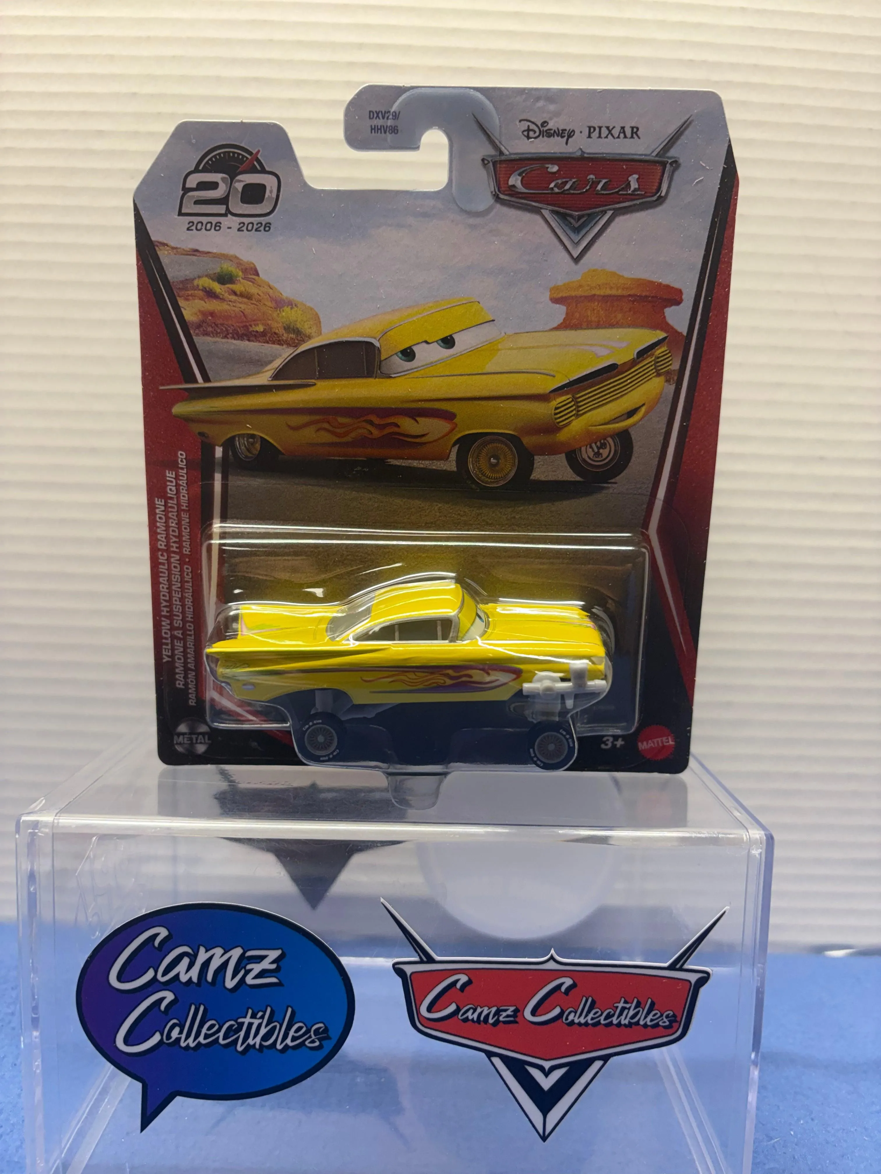 Disney Pixar Cars 2026 20th Anniversary Singles Case DXV29-95H - Yellow Hydraulic Ramone