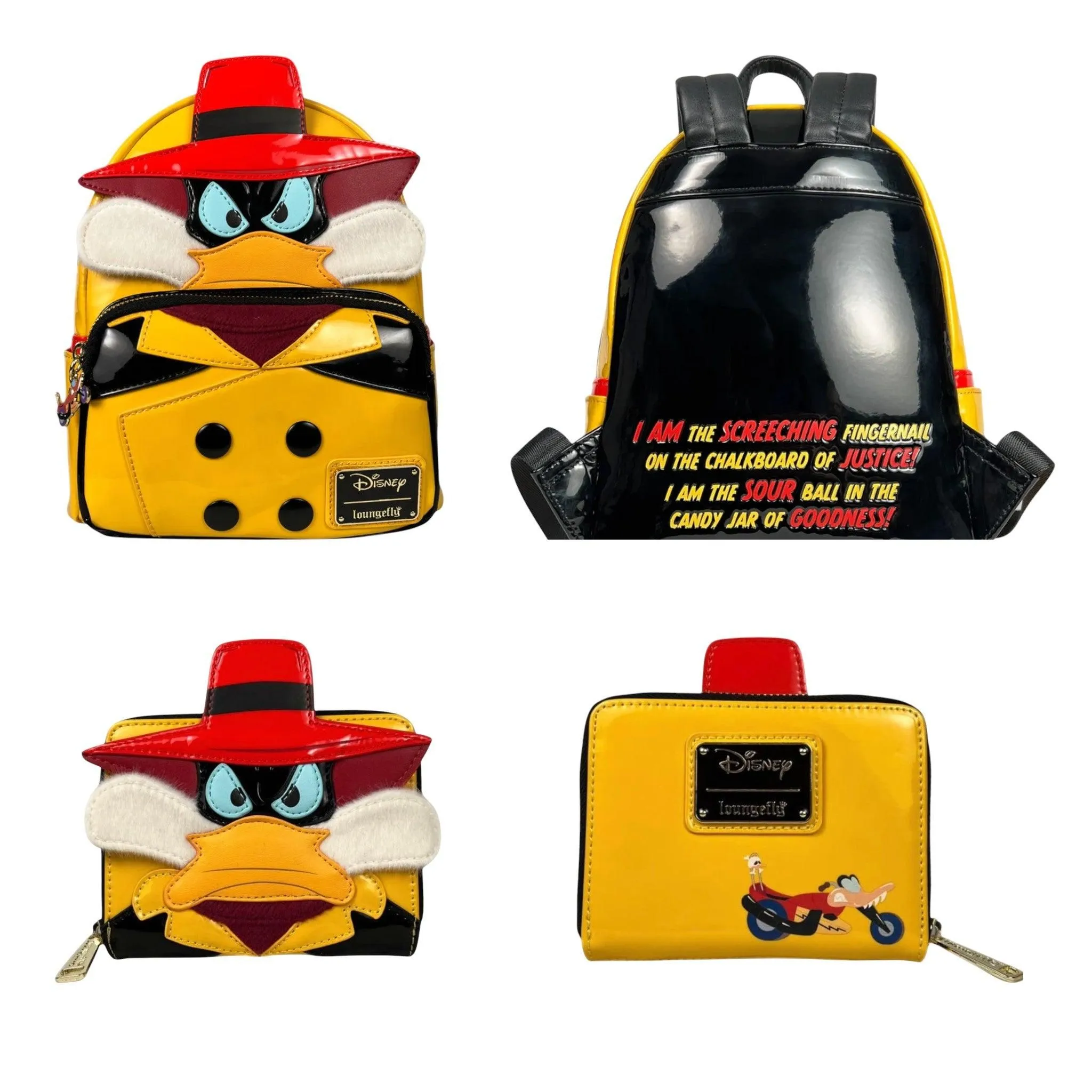 Loungefly Vault Darkwing Duck Negaduck Cosplay Mini Backpack & Wallet Set
