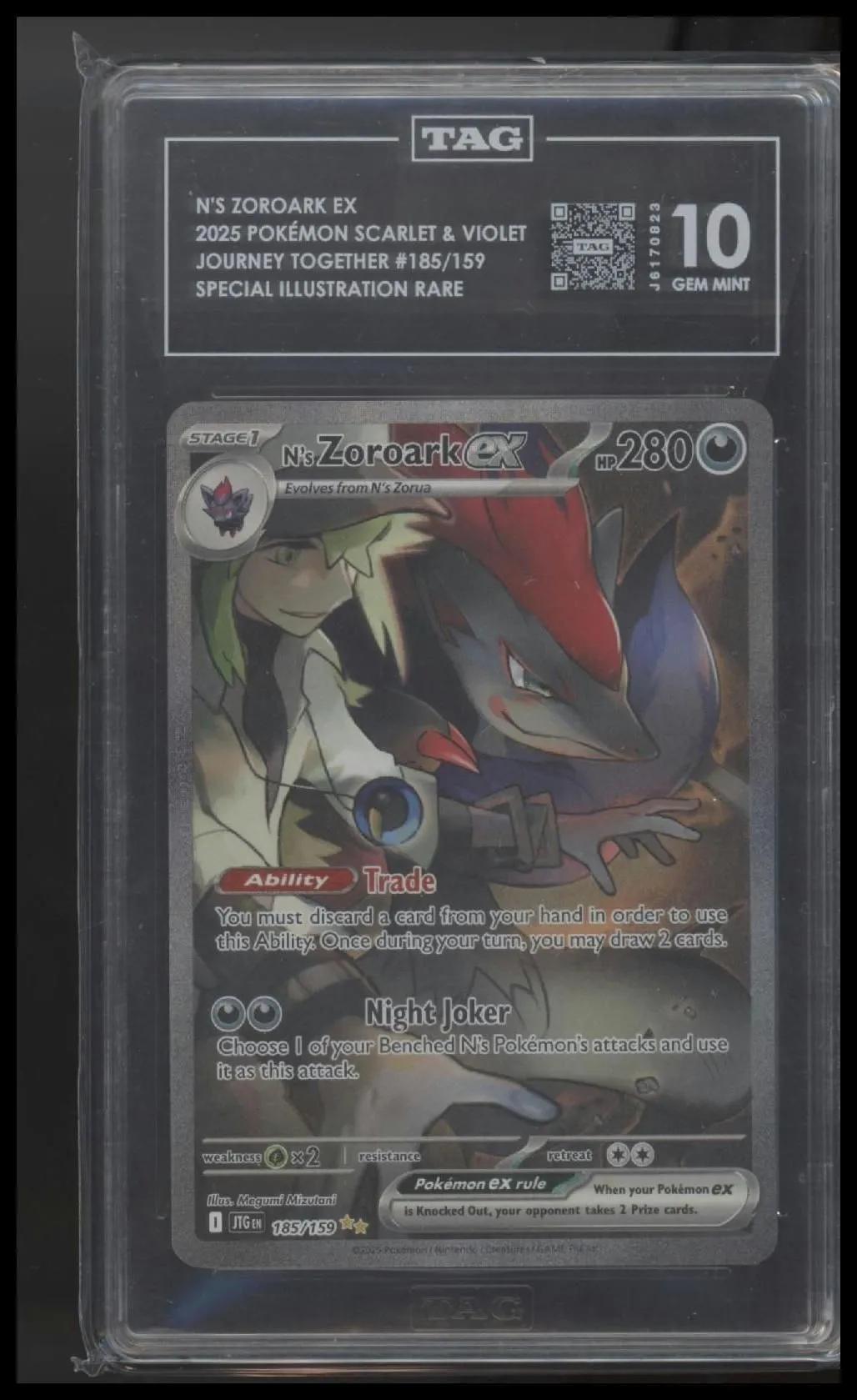 SV9: Battle Partners N's Zoroark ex 10 TAG #127/100