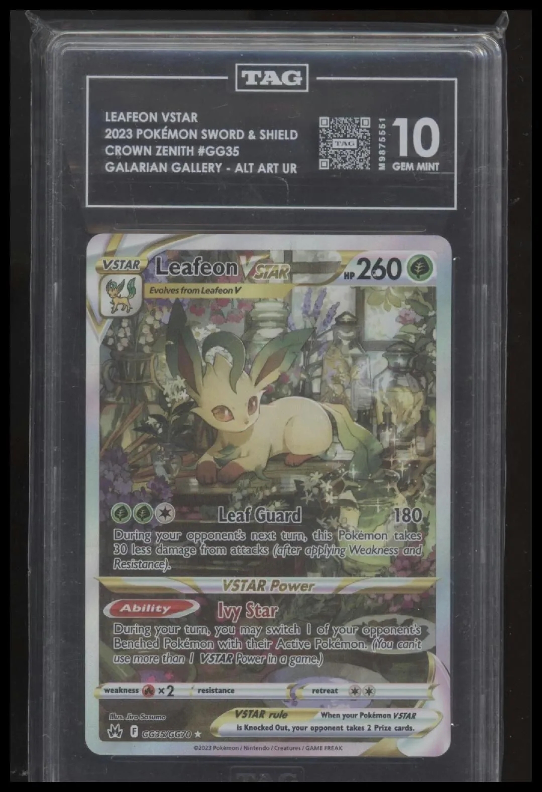 S12a: VSTAR Universe Leafeon VSTAR 10 TAG #210/172
