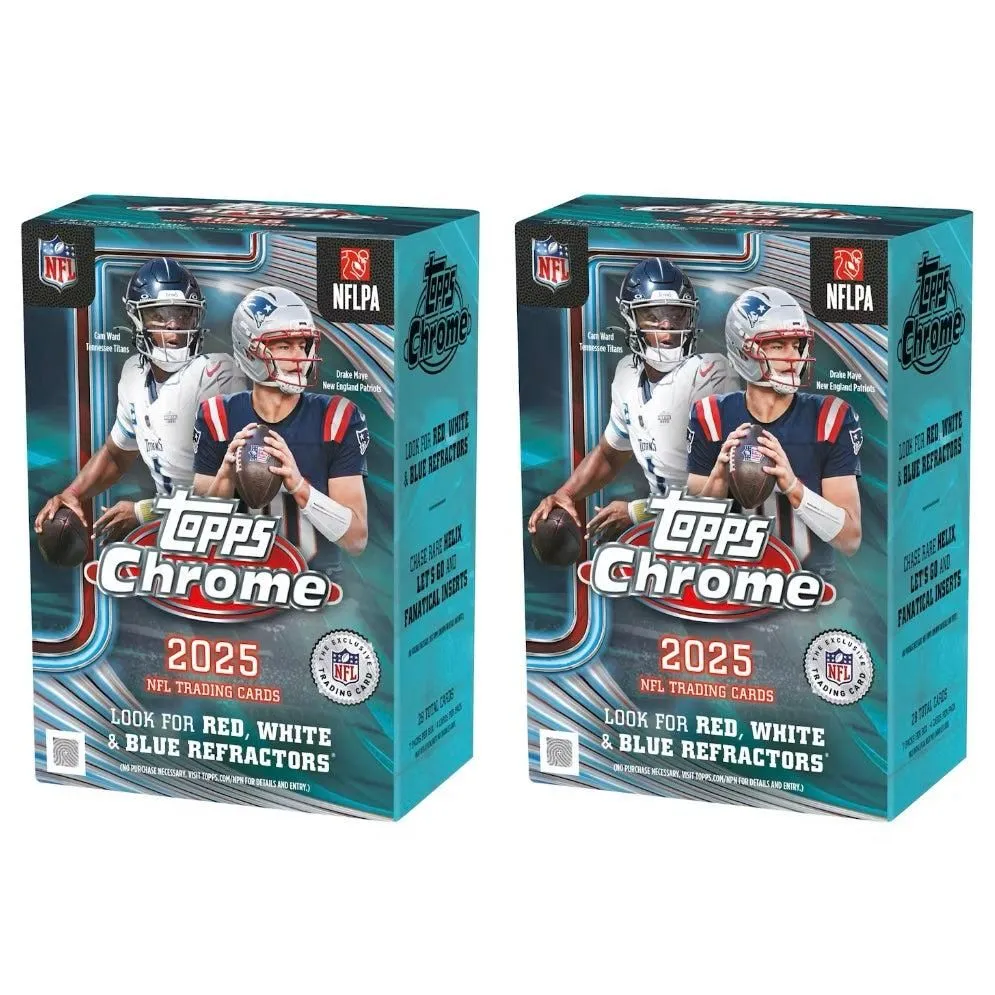 2025 Topps Chrome Football Value Box 2x Lot