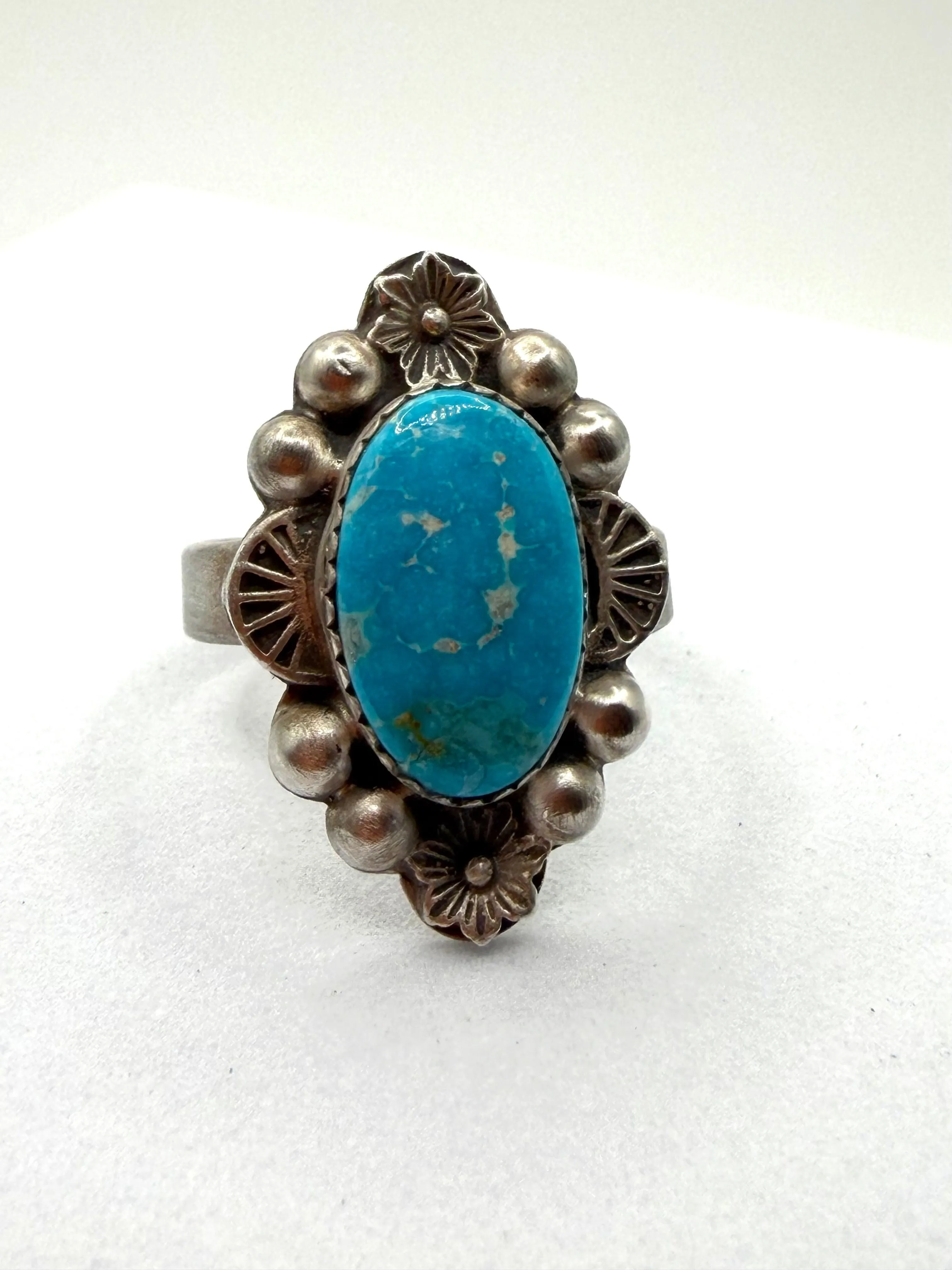 SIERRA BELLA TURQUOISE SS ADJUSTABLE RING (LL 17)