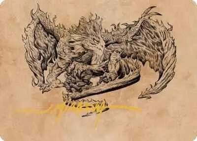 Magic: The Gathering - Art Series: Commander Legends: Battle for Baldur's Gate - Miirym, Sentinel Wyrm Art Card (Gold-Stamped Signature) - Normal