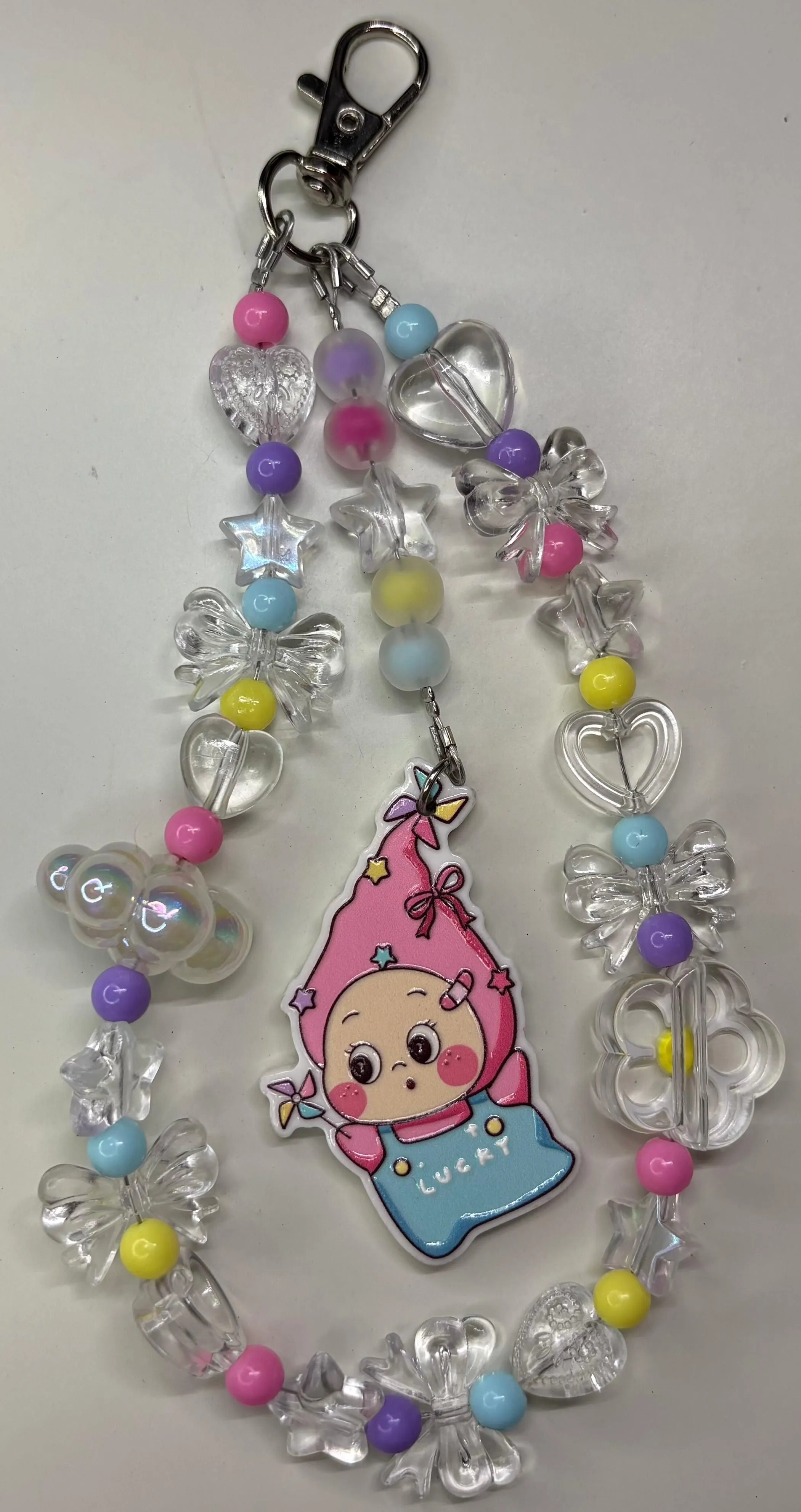 Total Cutie: Pastel Twinkle Twinkle Beaded Bag Charm 🌟