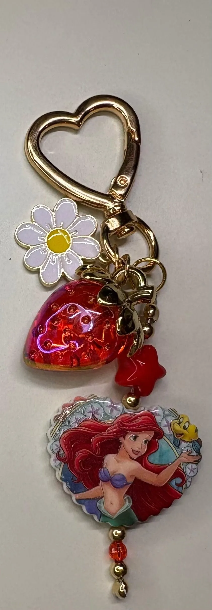 Part of Your World: Ariel & Strawberry Junk Keychain 🧜‍♀️