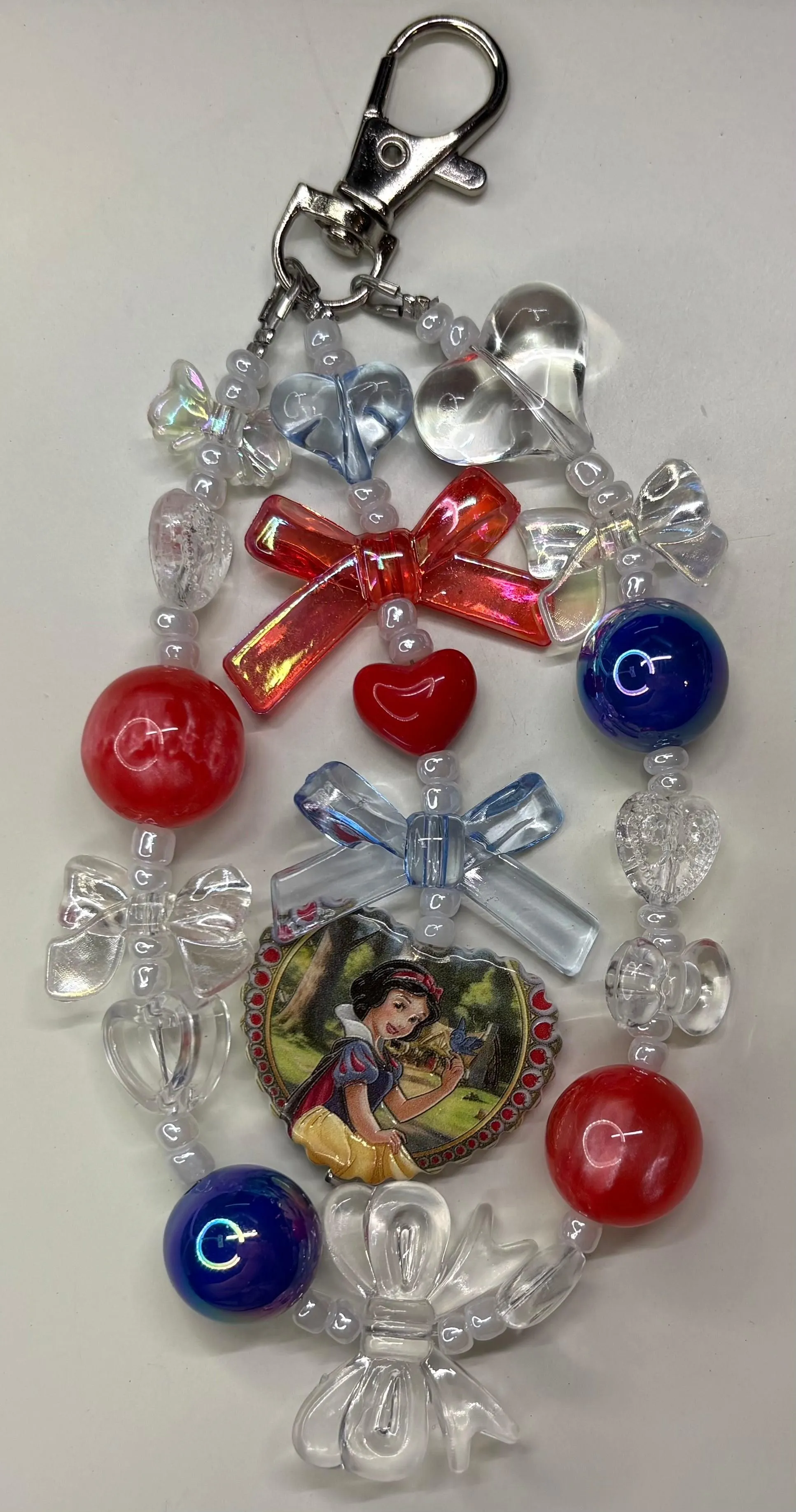 Fairest of Them All: Snow White Beaded Bag Charm 🍎