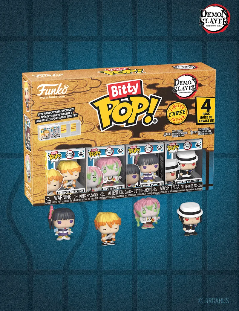 Demon Slayer (Zenitsu) - Pack de 4 figurines Funko Bitty POP! Series 1