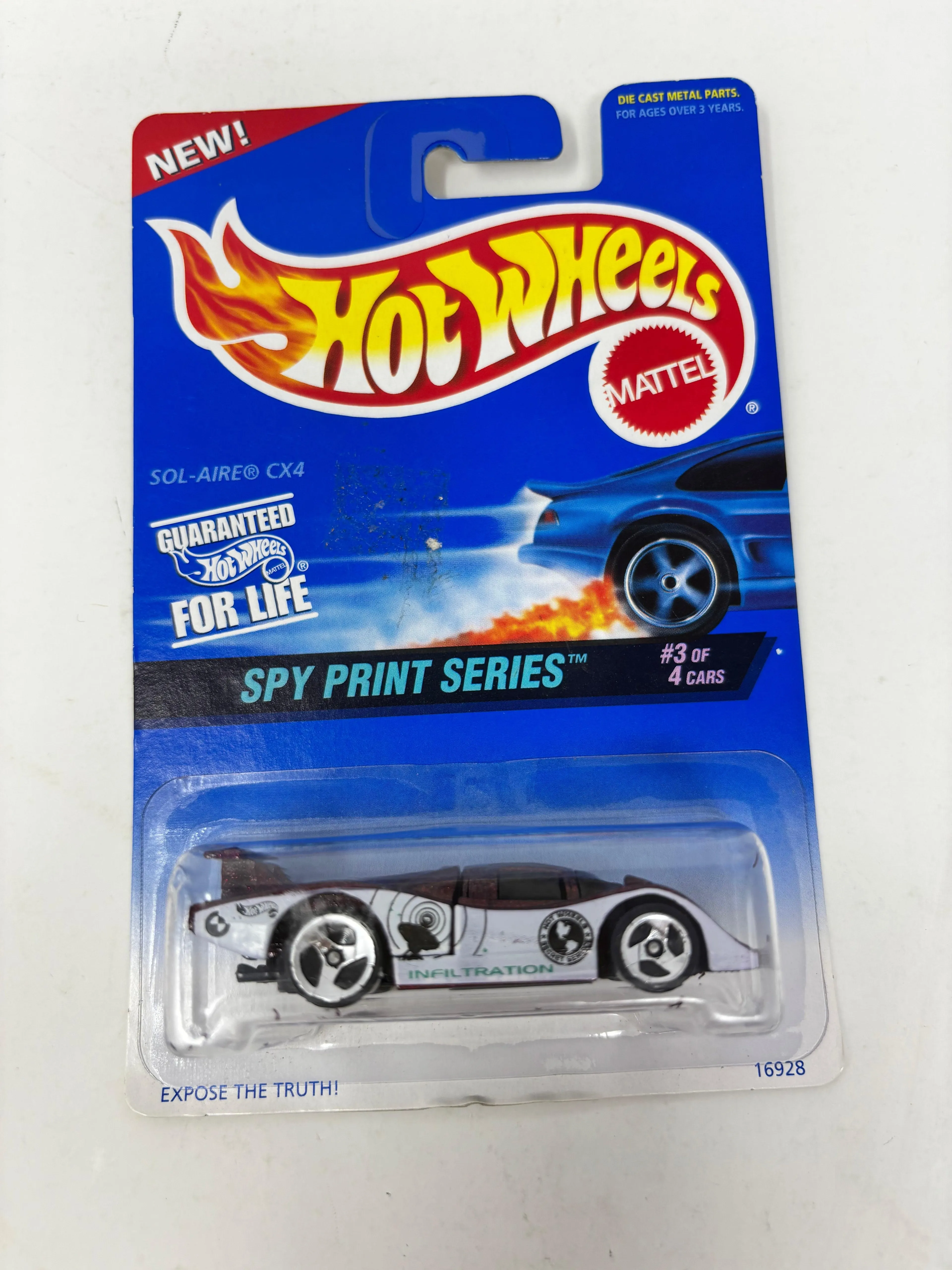 Hot Wheels 1997 Spy Print Series 3/4 Sol-Aire CX4 #555