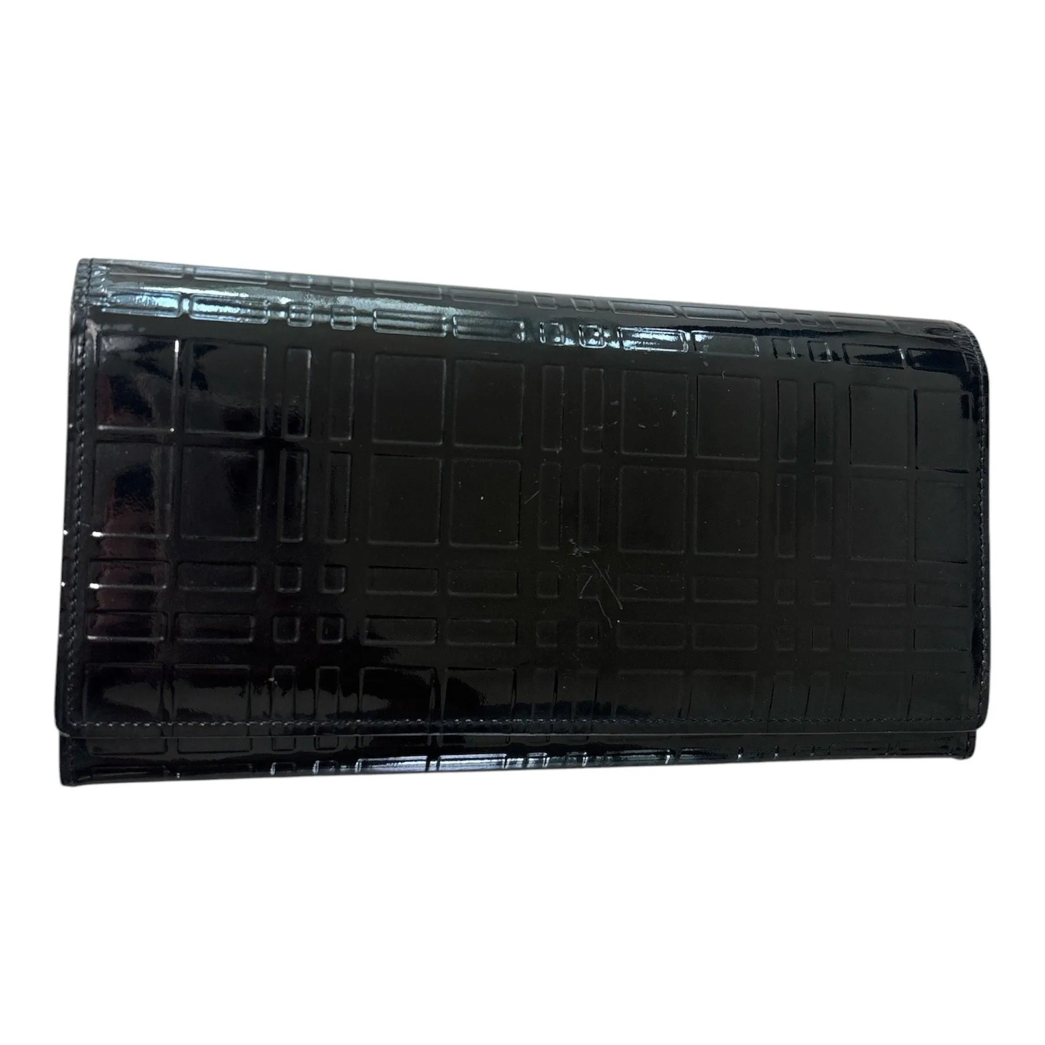 Burberry - Patent Leather Check Wallet