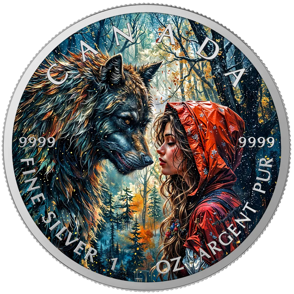 In Stock! 2025 Canada Maple Colorized Little Red .999 Silver