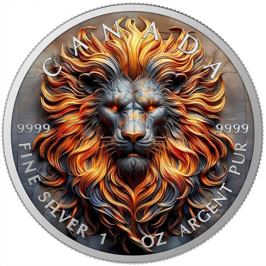 In Stock! 2025 Canada Maple Stone Zodiac Leo Edition 1 oz Silver Coin (100 Mintage)