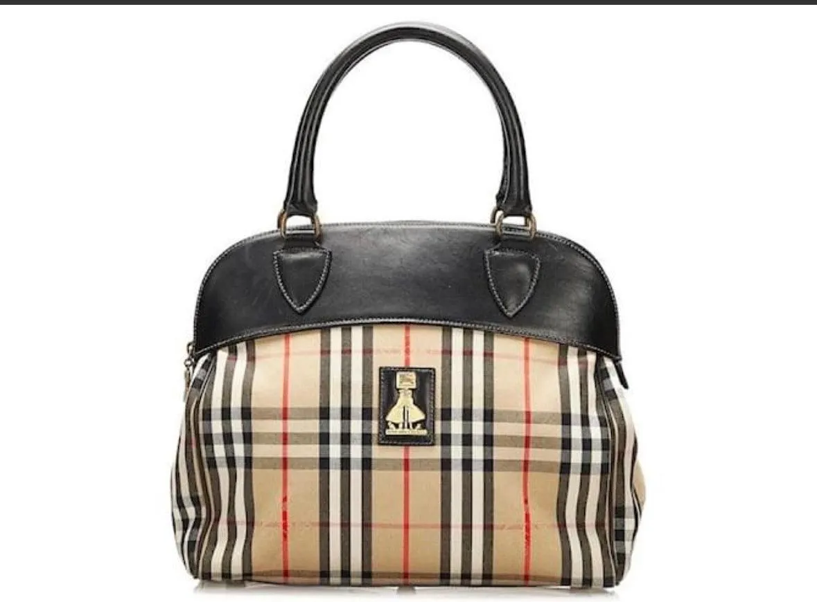 Burberry - Vintage Nova Check Shelter Logo Handbag