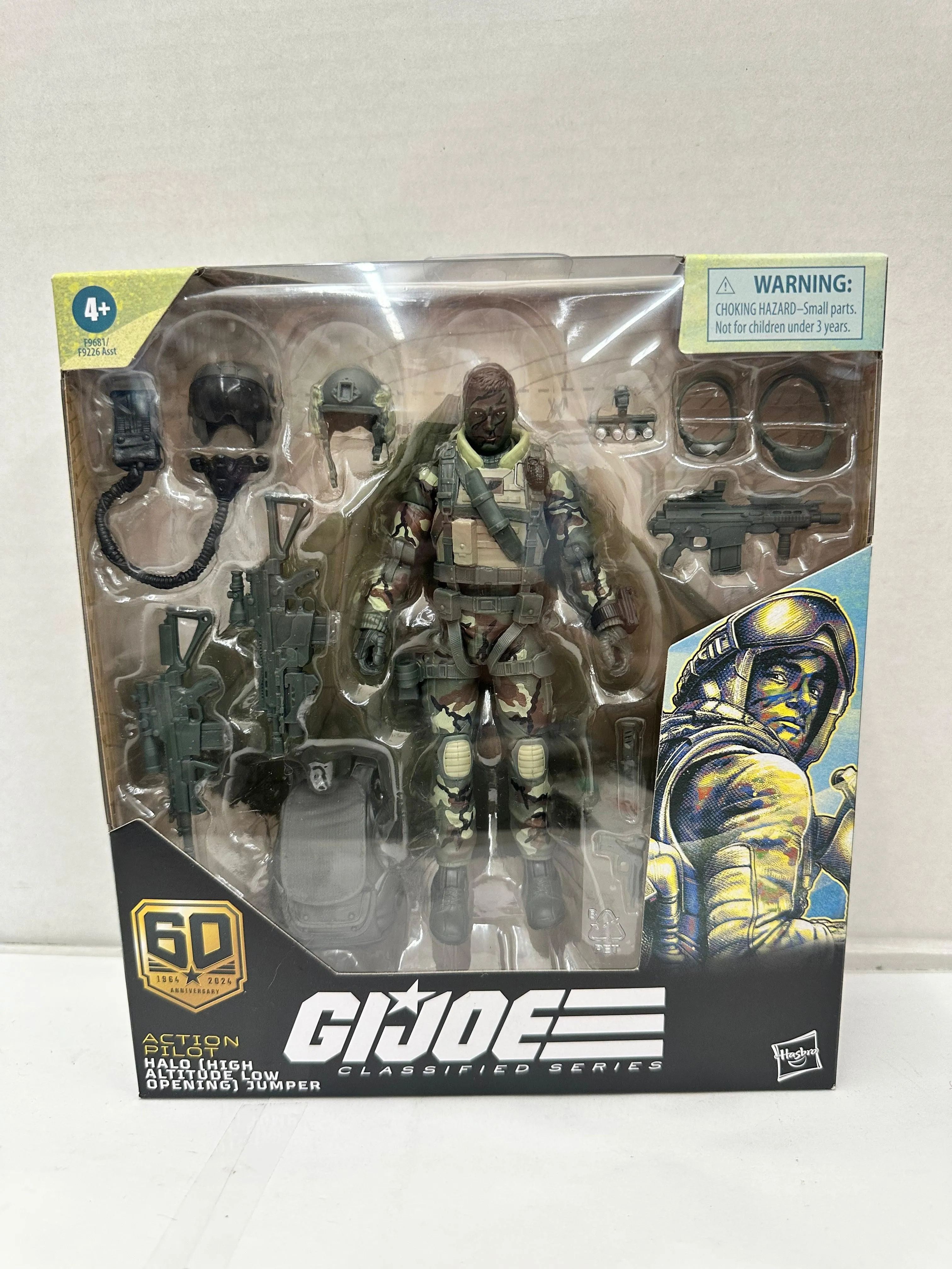 G.I GI Joe Classified Series 60th Anniversary HALO Jumper 6" Action Pilot Figure
