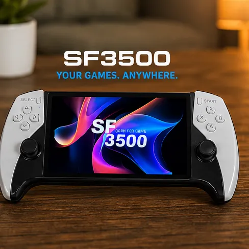 SF3500 Handheld Retro Game Console 21,597 Games 5” IPS FHD Screen Portable