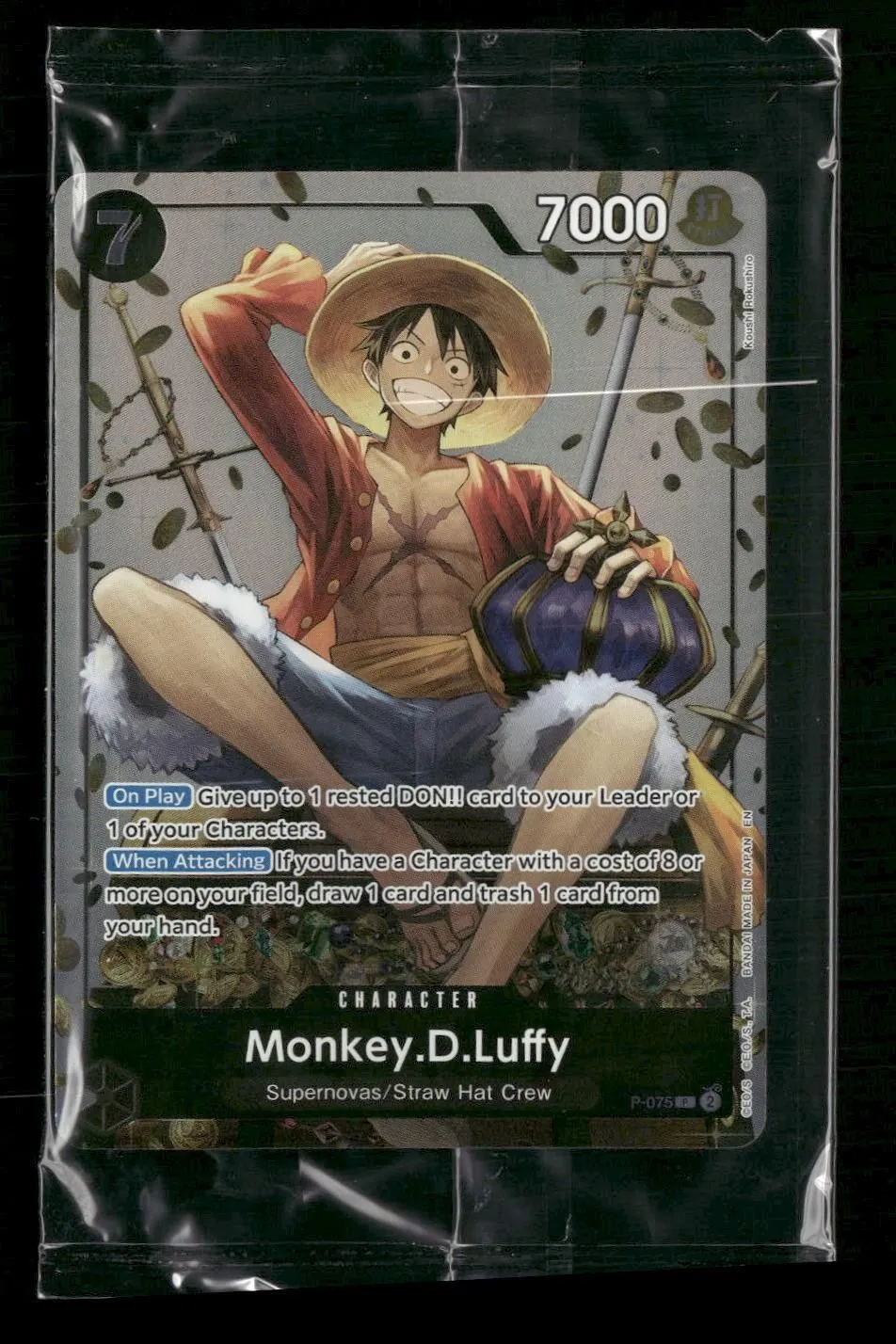 One Piece Promotion Cards Monkey.D.Luffy (Tin Pack Set Vol. 2) #P-075