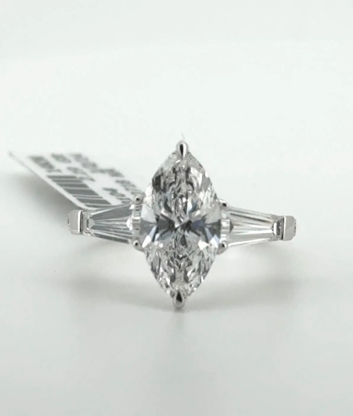 2.07ct Marquise D VVS2 Lab Diamond 14kt White Gold Ring SA5804r-13x7