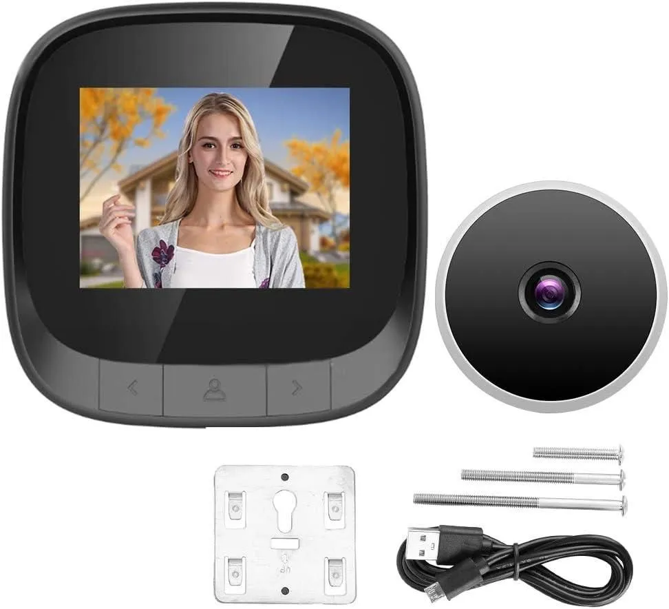 Digitaler Türspion mit 2,4" TFT-LCD – HD-Kamera | Elektronischer Türviewer mit Aufnahmefunktion & 90° Weitwinkel