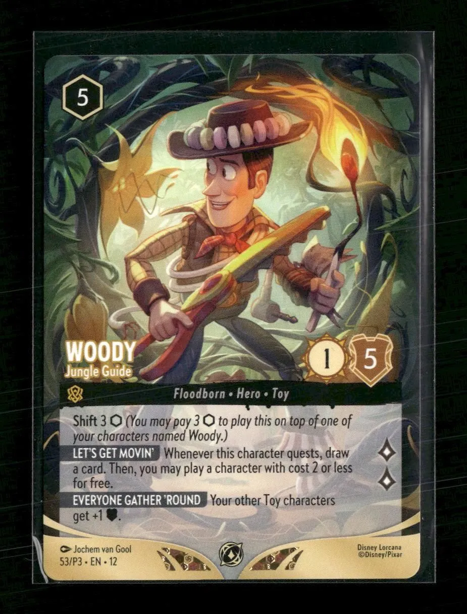 Disney Lorcana Promo Cards Woody - Jungle Guide #53