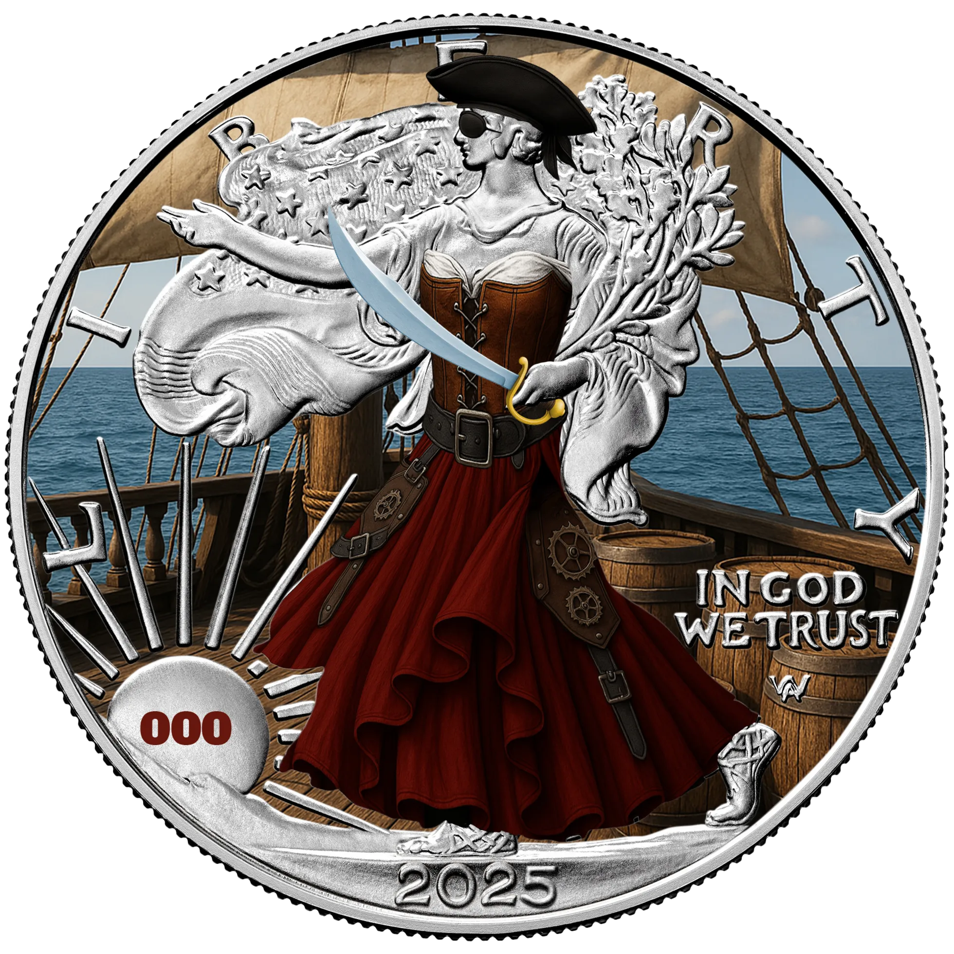 2025 U.S. Eagle Pirate Edition 1 oz Silver Coin (07/15)