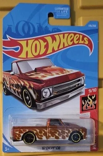 Hot Wheels Flames '67 Chevy C10 Diecast Model Car
