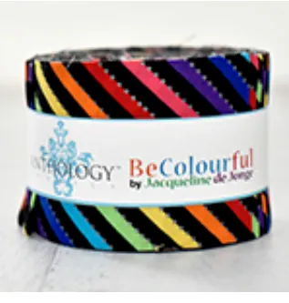 Licorice Multi (Bias) 2.5" Strip Be Colourful, BCMAGJR-6 Anthology