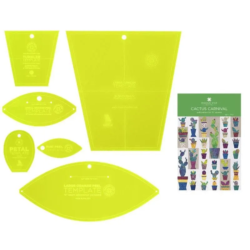 Missouri Star Cactus Carnival Template Bundle - 7 Pieces