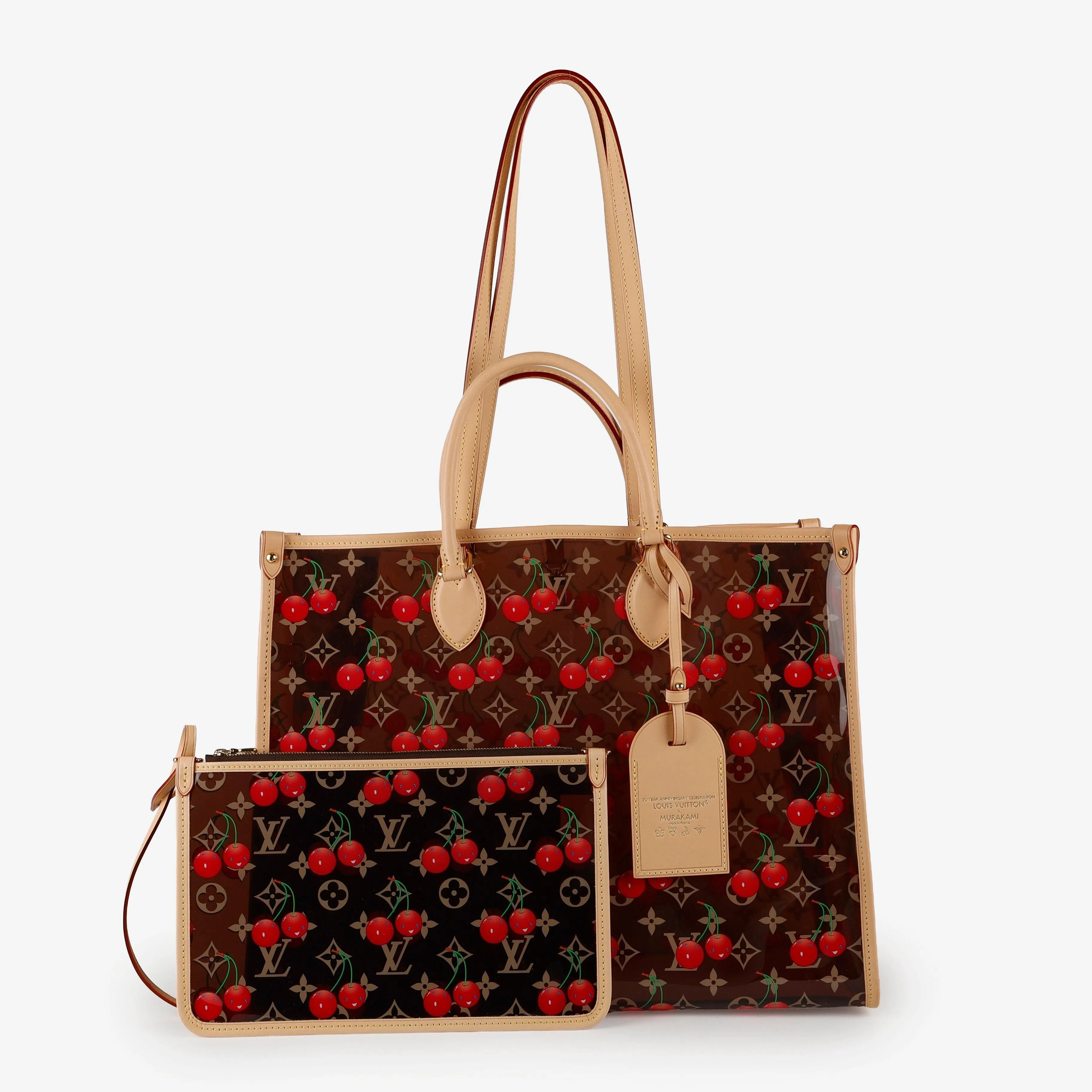 LV X TM OnTheGo GM, Clear Monogram Cerises