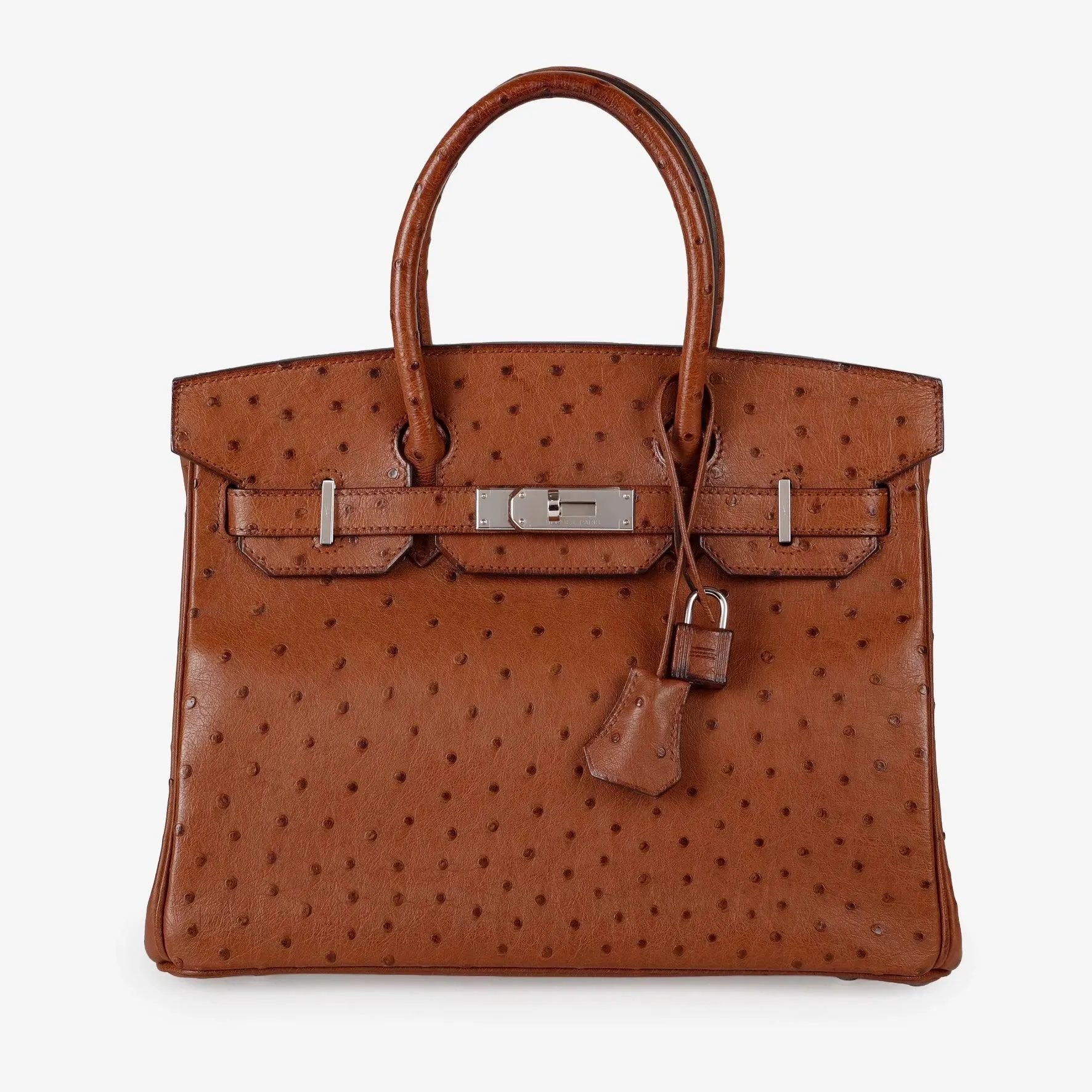 Birkin 30, Brown Ostrich Palladium Hardware