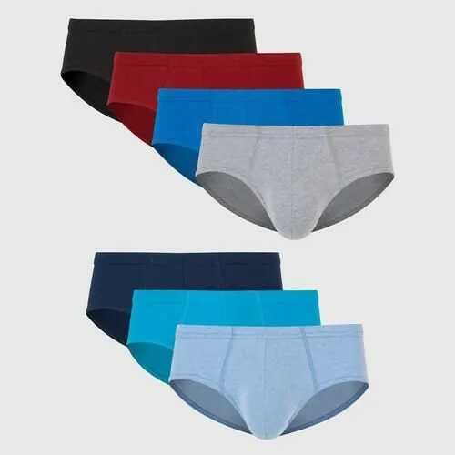 Hanes Premium Men's Stretch Comfort Soft Waistband Briefs 7pk Blue/Black/Gray XL