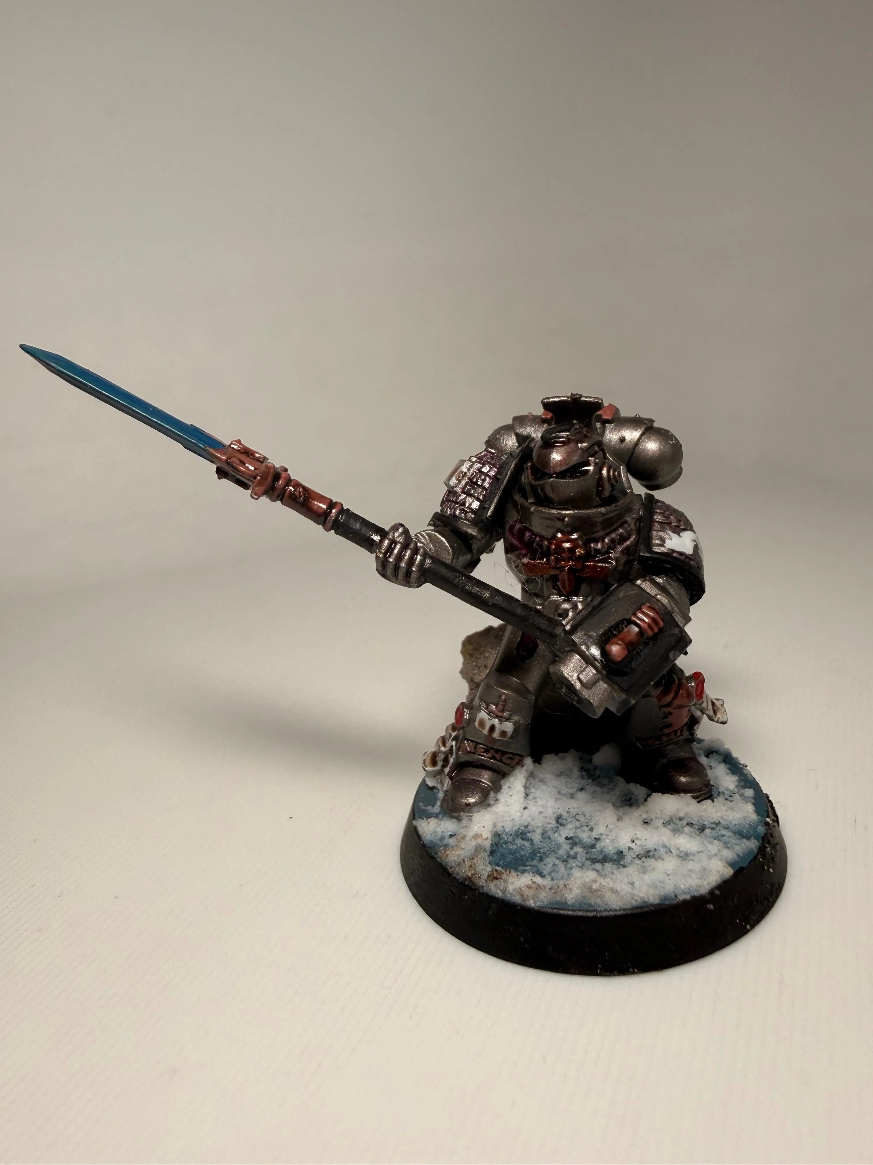 Warhammer 40,000 Custom Painted Grey Knight Space Marine Terminator with Power Halberd