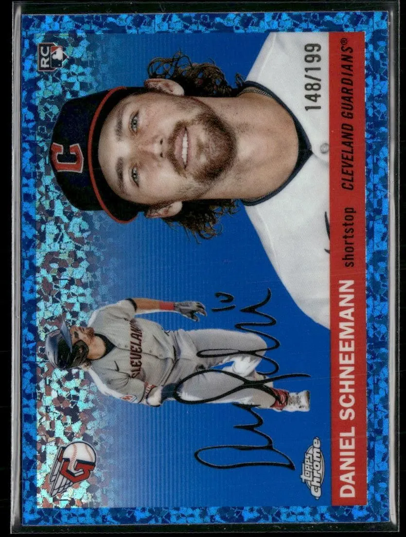2025 Topps C. P. Blue Mini-Diamond Refractors Daniel Schneemann RC #/199 #341